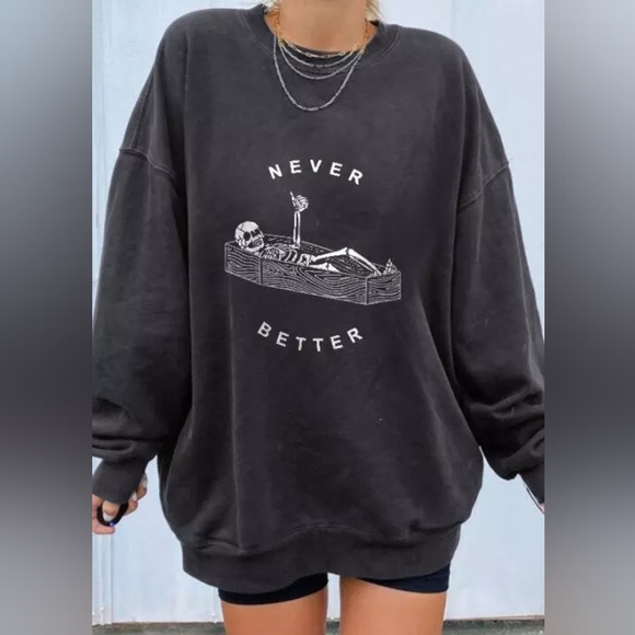 Never Better Halloween Sweatshirt - Picture 1 of 2